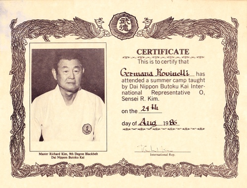 Germana - Karate Certificate